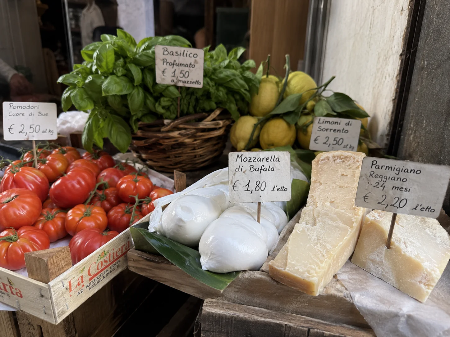 Étal de marché italien