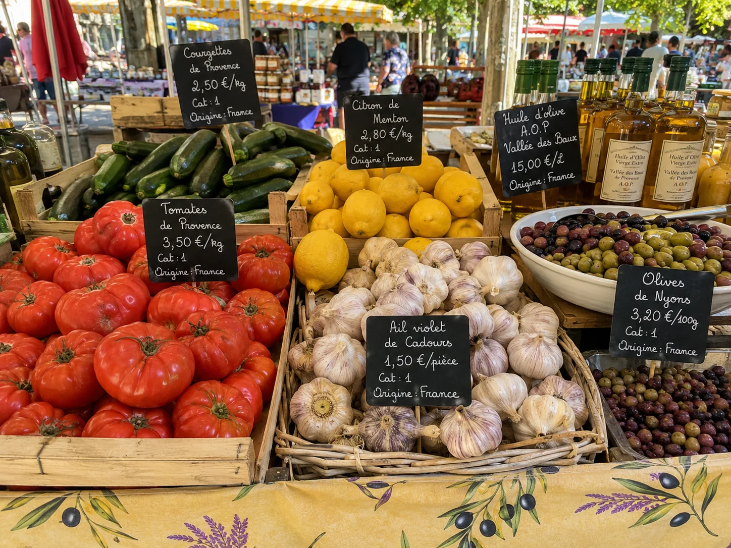Étal de marché provençal